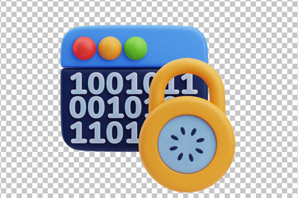 Preview: Data Encryption 3D Icon