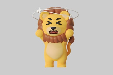 Preview: Dazed cartoon lion