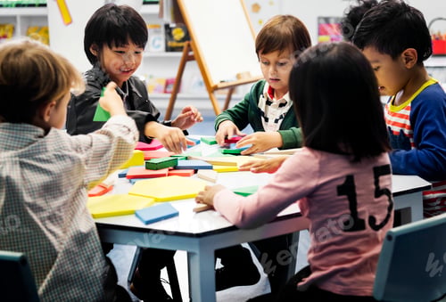 Preview: Happy kids at elementary school