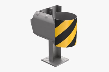Preview: W Beam Guardrail End Terminal with Rounded Cap
