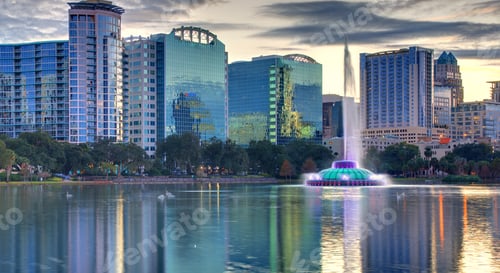 Preview: Skyline Of Orlando, Florida From Lake Eola.