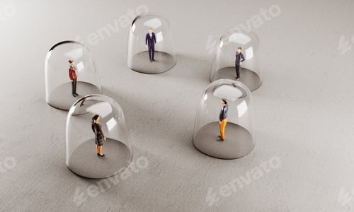 Preview: People meet from behind glassy protection. Social distancing