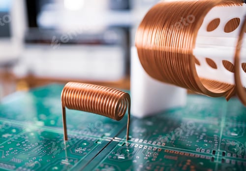 Preview: Close-up large and small coils