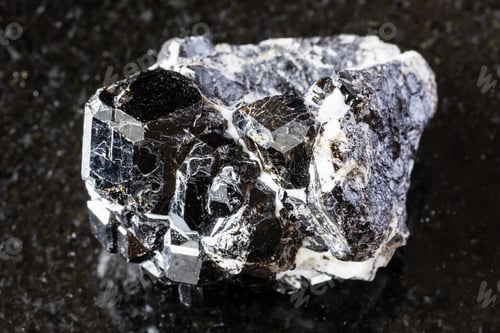 Preview: raw druse of melanite andradite garnets on black