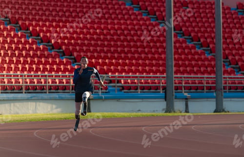 Preview: Athletes with disabilities who utilize running blades for short distances.