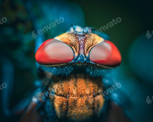 Preview: Macro shot of the details of a Diptera fly