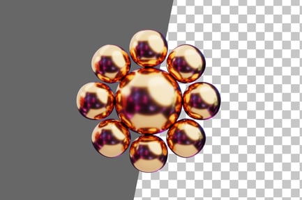 Preview: Chromatic Abstract Golden Brick Tower 3D Icon