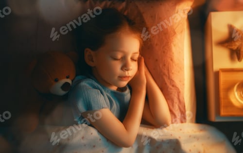Preview: child is sleeping in the bed