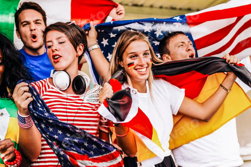 Preview: Supporters from Multiple Countries at Stadium All Together