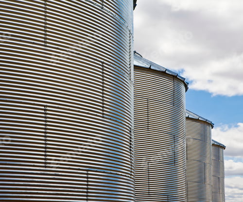 Preview: Row of Grain Silos