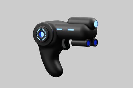 Preview: Futuristic ray gun pistol blaster