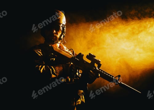Preview: Army soldier in darkness