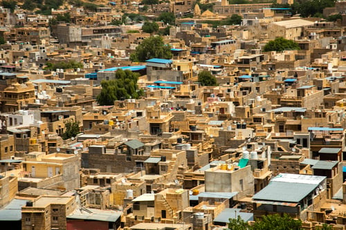 Preview: View of Jaisalmer city from Jaisalmer fort, Jaisalmer, Rajasthan, India