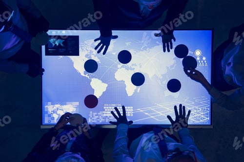 Preview: People in a world connection technology meeting