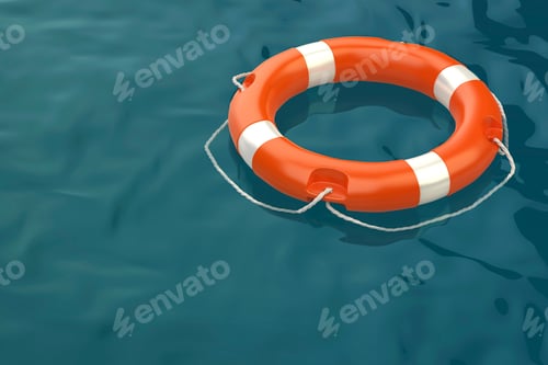 Preview: Orange lifebuoy ring
