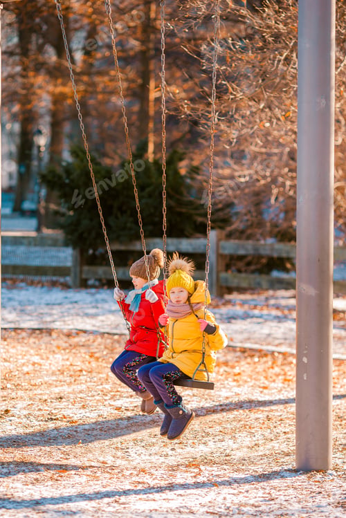 Preview: Adorable little girls having fun in Central Park at New York City