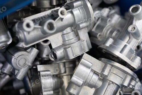Preview: close shot of metal preparations of metal products
