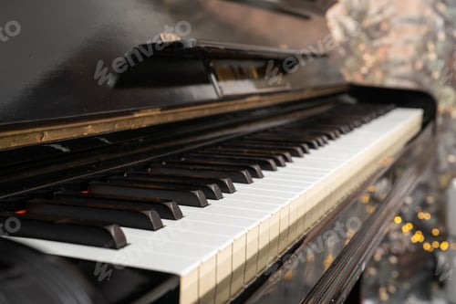 Preview: Close-up of a piano keyboard