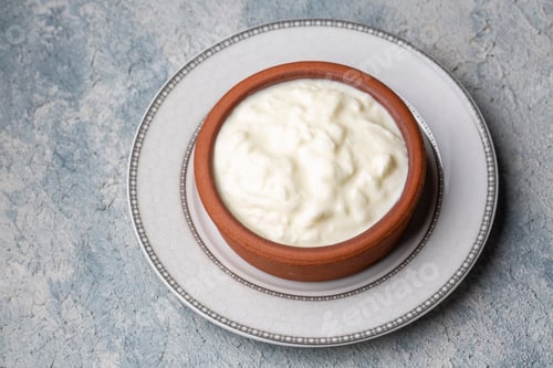 Preview: Homemade yogurt in a rustic bowl