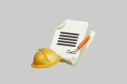 Preview: Hard hat and contract document with pen