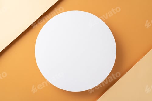 Preview: Modern abstract background concept. High angle view photo of white empty circle