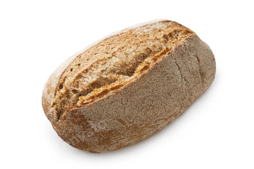 Preview: Rye bread loaf isolated at white background