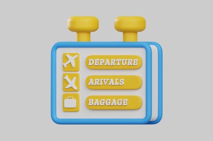 Preview: Airport signage information board indicator