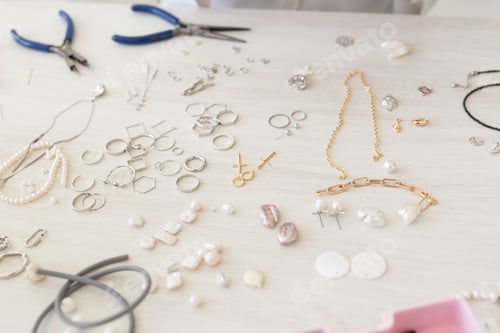 Preview: A set of accessories and tools for making jewelry. Needlework and hand made