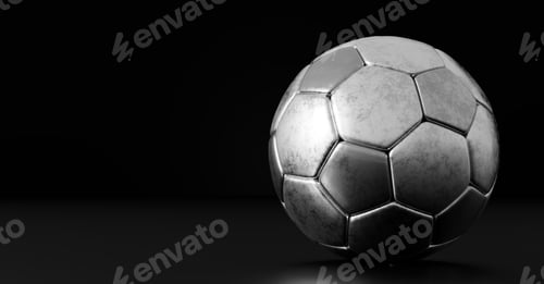 Preview: Silver football soccer ball