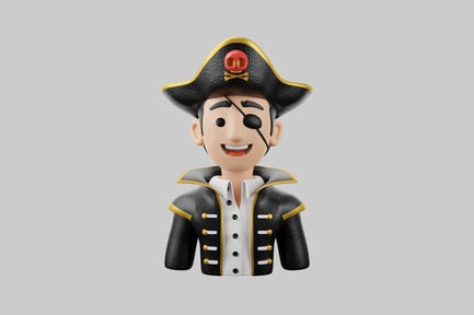 Preview: Friendly cartoon pirate character