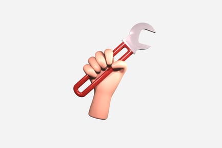 Preview: 3D Adjustable Metal Spanner Hand Wrench Tool Icon