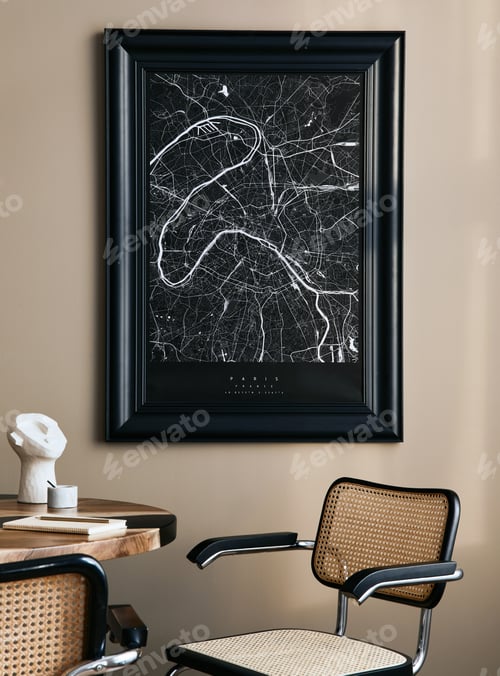 Preview: Interior design of modern dining room space