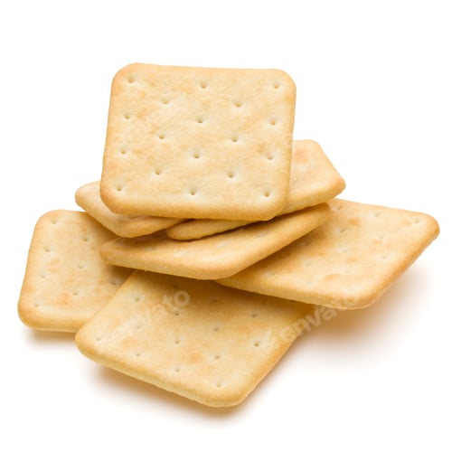 Preview: Dry cracker cookies isolated on white background cutout