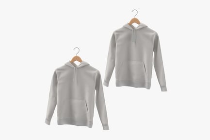 Preview: Classic Male Hoodie with Wooden Hanger