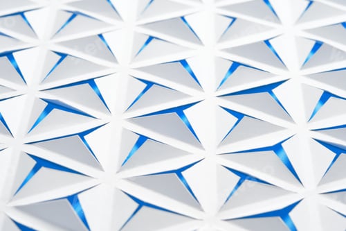 Preview: White-blue abstract paper background with triangles.