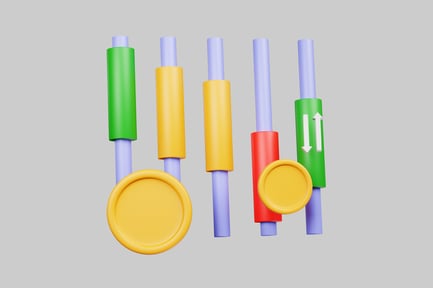 Preview: Stock market candlestick chart elements