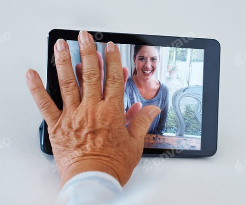 Preview: I miss you too. Shot of a grandmother longing for her grandchild while video conferencing.