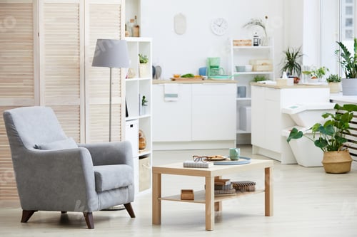 Cozy Living Room Interior with Modern Minimalist Decor