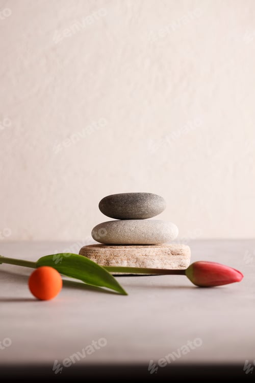 Preview: Minimal background for branding and product presentation.natural stone for product display