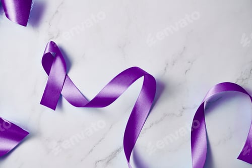 Preview: World Leprosy Day Symbol purple ribbon