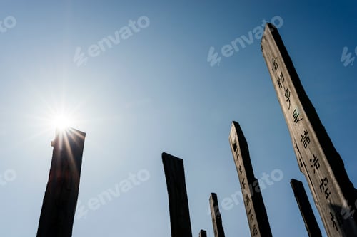 Preview: Wisdom Path near Giant Buddha, Po Lin Monastery, Lantau Island, Hong Kong, China