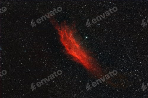 Preview: California Nebula emission located in the constellation Perseus in the dark universe