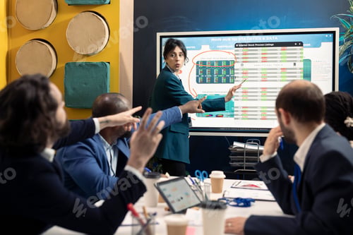 Preview: Team members assembling in a meeting to debate latest events and updates