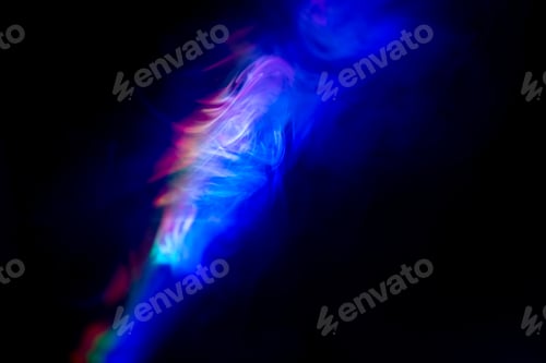 Preview: close-up beautiful multi-colored neon light beam the northern lights are a game of shadows