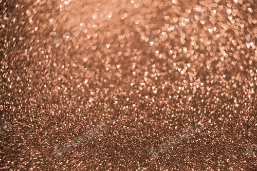 Preview: Peach fuzz sparkling glitter hearts bokeh background