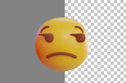 Preview: Unamused Emoji 3D Icon