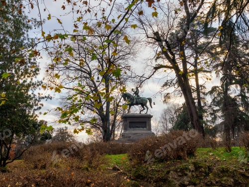 Preview: Sempione park in Milan at December