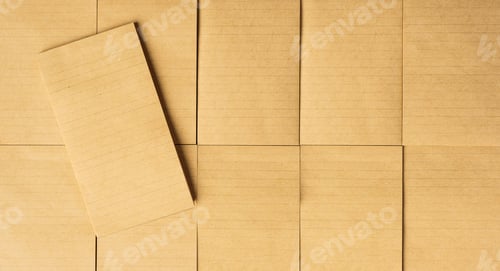 Preview: top view group of notepad on table