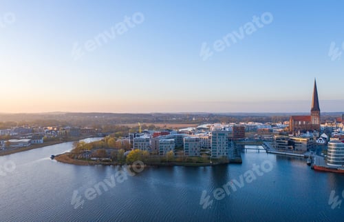 Preview: Aerial view of the city of Rostock, Germany