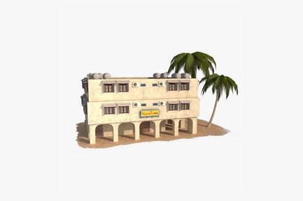 Middle Eastern Hotel with Arches